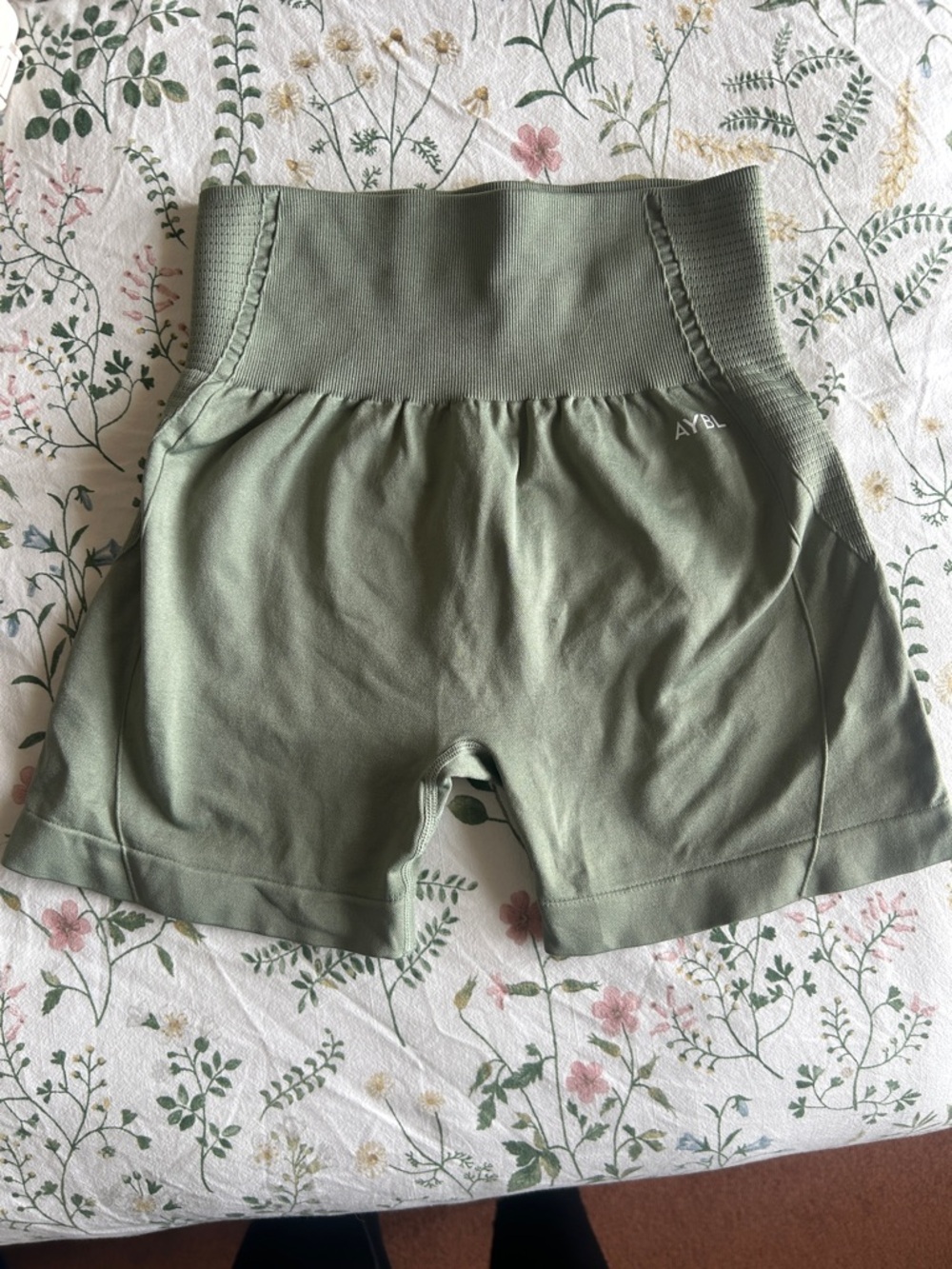 AYBL Olive Green High-Waist Bike Shorts